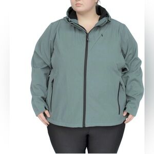 Snow Country Outerwear Women's Plus 1X SoftShell Jacket Seafoam